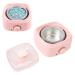 Sweet Pink Wax Warmer Set for Hair Removal - Mini Rose Electric Heater with Transparent Lid (EU Plug) | Ideal for Girls & Women - Buy Online on GoSupps.com