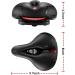 Grean Comfortable Bike Seat Cushion - Dual Shock Absorbing Memory Foam Saddle for Men and Women - Waterproof Wide Bicycle Seat for Stationary, Exercise, Mountain, and Road Bikes - Buy Online on GoSupps.com