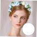 MAGICLULU Bridal Wreath Tiara Blue Tiara Hair Accessory for Girls Wedding Hair Garland Simple Garland for Women Wedding Hair Wreath Party Decor Baby Flower Child Bohemia Makeup Silk Cloth - Buy Online on GoSupps.com