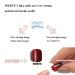 Mervf Blue White Squoval Press On Nails with Glitter Lines Design - 24pcs Glossy Acrylic Fake Nails for Women and Girls - Buy Online on GoSupps.com