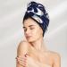 Angry Shark Hair Towel Wrap - Quick Dry Hair Turban & Head Towel with Button for Fast Absorption - Buy Online on GoSupps.com