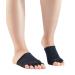 Knitido Dr. Foot Hallux Valgus Toe Warmers Foot Warmers to Support Bunions Open Toes 41-46 Black (001)