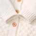 Knitted Hooded Romper Bodysuit | Baby Boy Girl Clothes | Long Sleeve Onesie 18-24 Months | Fall Winter Jumpsuit - White - Buy Online on GoSupps.com