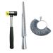 NIUPIKA Ring Sizer Set Metal Measuring Tool Ring Mandrel Finger Sizing Gauge Set US Size Jewelry Measurement Tools with Jewelers Rubber Hammer