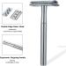 Tickas Stainless Steel Double Edge Safety Razor - Perfect Manual Mustache & Beard Removal Tool for Travel & Hotels - Buy Online on GoSupps.com