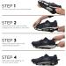 Quadtrek All Terrain Traction Cleats - Anti Skid Ice Claw Grip Crampons for Snow Hiking, Trekking, and Mud - Black Medium (7-9.5 Men/8-11 Women) - Buy Online on GoSupps.com