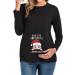Humor Maternity Funny Pregnancy T-Shirt - Santa Baby Black L, Long Sleeve - Buy Online on GoSupps.com