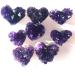 Natural Crystal Rough 1pcs Natural Heart-Shaped Amethyst Cluster Quartz Crystal Specimen Full of Texture - Buy Online on GoSupps.com