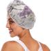 Purple Flower Tree Hair Towel 2 Pack | Super Absorbent Quick Dry Hair Turbans for Women & Girls - Buy Online on GoSupps.com