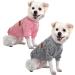 Hualisiji dog sweater Small dog chihuahua sweater dogs hoodie dogs knitting sweater elasticity warm and light with a soft texture easy to wear (pink+gray s) 2PCs pink+gray s