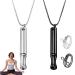 DMNQ 4 pieces Breathing Half chain Set smoke cessation chain 2PCs and spinning ring 2PCs smoking cessation aids relaxation calming slowing the breath anxiety relief (steel color black)