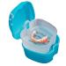 Qiuday Prosthesis Case - Dental False Teeth Storage Box with Hanging Net 2PCs for Travel & Cleaning - Buy Online on GoSupps.com