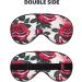 Blossoming Rose Double-Sided Sleep Eye Mask | Soft Comfortable Blindfold with Adjustable Strap | Light Blocking Black - Buy Online on GoSupps.com