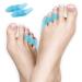 Decproch toe separator silicone 10 pieces of toe little toe toe extensor toe speech toe spacer separator for overlapping toes correct toes ladies and gentlemen - clear blue 10 pieces clear blue