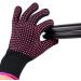 QCBO 2 Pieces Heat Resistant Gloves Silicone Non-Slip Gloves for Hair Styling Curling Iron Fit All Hand Sizes (Rose red Silicone dots) - Buy Online on GoSupps.com