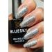 BLUESKY Gel Polish DAZZLING RANGE NEW LUXURIOUS GLITTERS CHRISTMAS 2021 UV LED NAIL SOAK OFF (Requires Drying Under UV LED Lamp) (BDP08 Silver Rally)