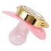 I Love You Series Bling Pacifier Set with Clip - Pink | Luxury Diamond Silicone Nipple for Newborn Baby - M Size Universal Pacifier - Buy Online on GoSupps.com