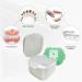 DIDATOOL Denture Cup Denture Bath Denture Cups for Soaking Dentures Denture Case with Lid Denture Bath with Rinsing Basket Easy to Carry and Clean Retainer Case Denture Cleaning kit (White) Square White - Buy Online on GoSupps.com