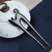 Lurrose Wooden Cat Hair Stick U Shaped for Women - Hair Styling Tool for Japanese Chinese Hanfu Chignon, Black French Hair Pin - Buy Online on GoSupps.com
