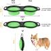 Collapsible Dog Bowls Portable Travel Pet Feeder Bowl 2 in 1 Expandable Silicone Pet Food & Water Double Bowl Cat Feeder Dish with Carabiner for Walking Travel and Outdoor Activities Green - Buy Online on GoSupps.com