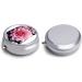 Travel Pill Box Case - 3 Compartment Flower Design Portable Pill Organizer for Purse & Pocket - Buy Online on GoSupps.com
