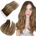 Easyouth Balayage Tape in Hair Extensions Human Hair Brown Ombre Tape in Extensions Medium Brown to Honey Blonde Tape in Real Hair Extensions Tape in 12 Inch 30g 20Pcs 12 Inch #4/27/4