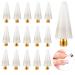 Lusofie 16Pcs Wax Replacement Head Tips to Pick Up Nail Gem Jewelry Nail Rhinestones Picker Tool Wax Tip for Nail Dotting Pen(White)