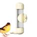 Quotent water bottle of bird drinks bird cage water dispenser 200 ml of water dispensers for birds-automatic parrot water dispenser with pilot's deast for turtle pigeons budgies beige