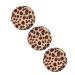 FRCOLOR Bathing Accessories Leopard Print Round Puff esponjas para maquillaje cosmetic puffs pads large sponge dry face puff Household Powder Flocking cloth make up Blending Sponge