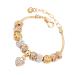 Adorainbow Heart Charm Bracelet Heart Pendant Bracelet Tennis Bracelet for Women Bracelets Beaded Stretch Bracelet Trendy Jewelry Crystal Beads Heart Decor Big Hole Beads Alloy Miss Wrist