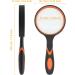MJIYA 8X Handheld Magnifying Glass for Kids and Seniors - Non-Scratch Shatterproof Design - Quality Glass Lens - 75mm Orange - Buy Online on GoSupps.com