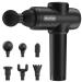 Maxfree Massage Gun, Portable Percussion 20 Speeds Handheld Body Muscle Electric Massagers for Neck, Back, Professional Deep Tissue Massage Gun for Athletes with 6 Heads - Model EM-21(Black)