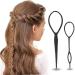 2pcs Hair Braid Accessories tail Styling Maker Clip French Braid Tool Magic Topsy Tail Loop Hair KitWomen Girls(black) Attractive Design - Buy Online on GoSupps.com