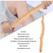 Beech Wood 60cm Massage Roller with Wavy Handle & 10 Points for Back and Whole Body Relaxation | International Shipping Available - Buy Online on GoSupps.com