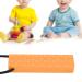 Silicone Building Blocks Baby Teether Necklace | Teething Stick Chew Pendant for Babies (Orange) - Buy Online on GoSupps.com