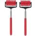 Adjustable Telescopic Back Massage Roller - 2 Piece Stainless Steel Relief Device for Full Body Use - Portable & Easy to Use (Red) - Buy Online on GoSupps.com