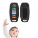 2-Packs Baby Toddler Teething Toys - Car Remote Control Key Toy Silicone Infants Soft Teether Toys Toddlers Key Remote Control for Babies 6-12 Months (2PCS-Black)
