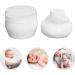 TOYANDONA 2 Ensembles B b Houppette Bo te Moelleux Corps Apr s- Bain Poudre Cas B b Soins Visage Corps Villosit s Powder Puff R cipient Maquillage Cosm tique Poudre De Titulaire avec Blanc - Buy Online on GoSupps.com