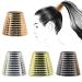 cuhair 4pcs department piece rivets vintage 4 pieces plastic ponytail holder hair clips hair accessories punk stripes