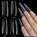 AJTUTUS 192x/Box Soft Gels Tips Extras Long Full Cover Tips Clear Tips Press On Ballerinas False for Salons - Buy Online on GoSupps.com