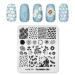 KADS Nail Stamping Template Sunflower Nail Stencil Nail Stamp Decoration Plate DIY Tool (Flower 066)