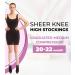 GABRIALLA Sheer Knee High Compression Stockings for Women - 20-22 mmHg, Closed Toe, Size L Nude - Buy Online on GoSupps.com