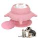 Puppy Feeders for Multiple Puppies Newborn Pets Cat & Dog Milk Feeder Kittens Puppies Feeding Bowl 240ml Small Dog Bubble Feeding Device with 4 Nipples Puppy Bottles for Nursing Puppy (Pink)