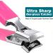 Nekoo Nail Clippers for Thick Nails - Ultra Sharp Curved Trimmer for Adults - Mid-Pink - Buy Online on GoSupps.com