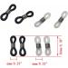 Hyamass 60pcs Black & Translucent White Anti-Slip Rubber Ends Retainer Connector for Eyeglass & Necklace Chains - Buy Online on GoSupps.com