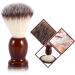 Professional Shaving Brush for Men | Wooden Handle & Nylon Hair | Ideal for Beard & Facial Cleansing | Perfect Hairdressing Tool for Home & Salon - Buy Online on GoSupps.com