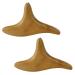 LNQ LUNIQI 1 Pieces Wood Massage Tool Gua Sha Kratzen Massage Trident Shaped Natural Kampfolz Hand massager for hands feet back and face
