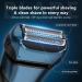 Sejoy Electric Razor for Men - Wet & Dry Foil Shaver with 3-Blade 7500 RPM Motor IPX7 Waterproof - Peacock Blue | International Shipping - Buy Online on GoSupps.com