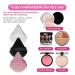 SBTRKT 6 Pack Velvet Powder Puffs | Soft Lightweight Makeup Sponges | Perfect Finish Triangle Design (Black - Buy Online on GoSupps.com