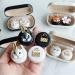Cute Animal Contact Lens Case - Black Bunny Design | High Quality Etui for Contacts | Cartoon Lenses Storage Container - Buy Online on GoSupps.com